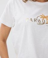 Paradise T-Shirt - Off White / Gold