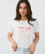 "Summer" T-Shirt - Off White / Pink