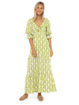 Dragonfruit Antilles Long Dress - Lime