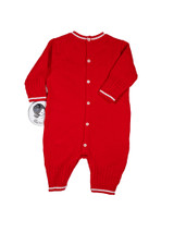 Infant Boys Knit Embroidered Train Romper 