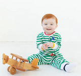 Stripe Knit Longall W/ Airplanes