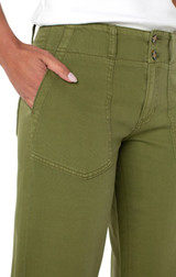 Hannah Utility Patch Pocket Wide Leg - Hemlock