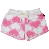 T2Love Girls Hearts Pattern Short Set - Bubble Gum Pink