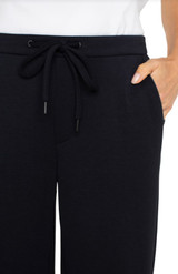 Pull On Wide Leg Crop Trouser - Black