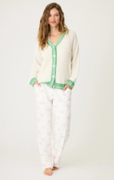 Happiest On The Court Waffle Stitch Cardigan