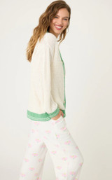 Happiest On The Court Waffle Stitch Cardigan