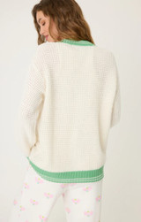 Happiest On The Court Waffle Stitch Cardigan