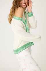 Happiest On The Court Waffle Stitch Cardigan