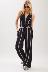 Black And White Pants And Top Set 