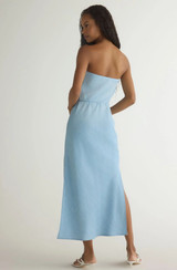 Strapless Bias Maxi Dress - Light Riviera Wash 