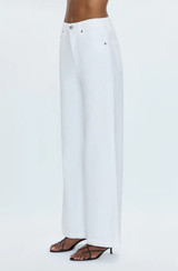 Jadyn Low Slung Palazzo Jean - Vivid White Jadyn Low Slung Palazzo Jean - Vivid White