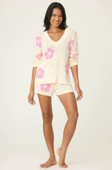 Bali Bay Floral Print Shorts - Ivory