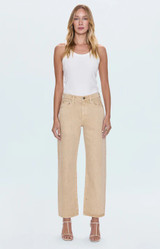 Lexi Mid Rise Bowed Straight Jean - Sand Dollar