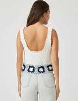Sonia Crochet Sweater Tank - White 
