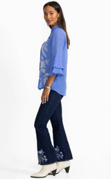 3/4 Sleeve Flounce Shirt - Roberta