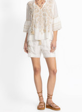 Ruffle Sleeve Blouse -Zion Plaid