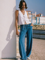 Drawstring Jean- Medium Vintage Wash