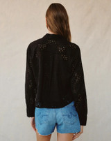 Contrast Button Down- Black