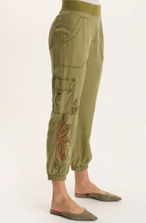 Darri Embroidered Pull-on Soft Twill Jogger - Thicket Pigment