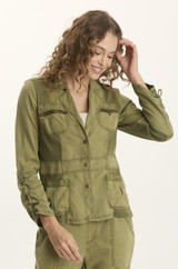 Jesper Soft Twill Utility Jacket - Thicket Pigment