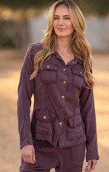 Twill Safari Jacket- Upscale Pigment