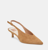 Alenna Light Brown Suede Heels 