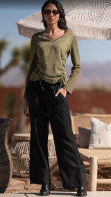 Schyler Wide Leg Pant - Black