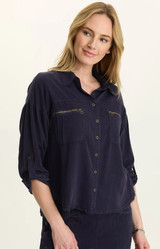 Knapp Button Up- Navy
