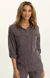 Knapp Button Up- Charcoal