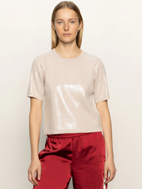 Sparkle Sequin Sweater- Mother of Pearl Sparkle Sequin Sweater- Mother of Pearl