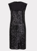 Cap Sleeve Sequin Dress- Black Cap Sleeve Sequin Dress- Black