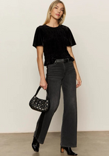 We Belong Together Velvet Top- Black We Belong Together Velvet Top- Black