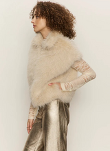Silky Fur Vest- Almond Cream Silky Fur Vest- Almond Cream