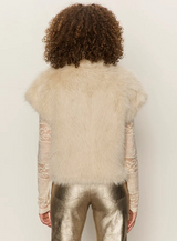 Silky Fur Vest- Almond Cream Silky Fur Vest- Almond Cream