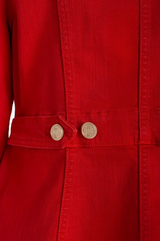 Peplum Jacket w/ Tab Detail- Fire Brick