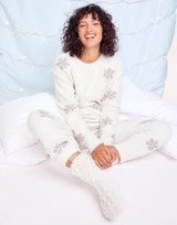 Snow Flake Fuzzy Sweater PJ Set
