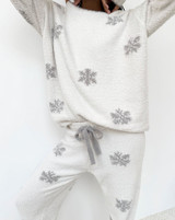 Snow Flake Fuzzy Sweater PJ Set
