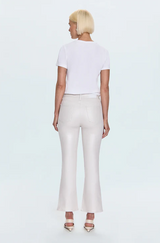 Lennon High Rise Crop Boot Pant- Ivory Luster