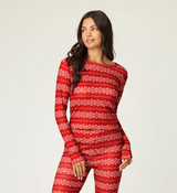 Crazy for the Holidays Top- Samba Red