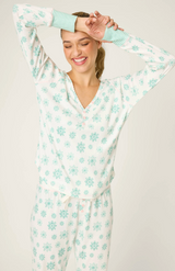 Snowflake Wishes Henley Top- Ivory