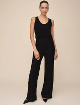 Pull On Stretch Lace Pant -Black