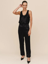 Trouser With Beaded Piping - Black 