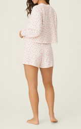 Boyfriend Boxer Short Pajama Set- Ivory
