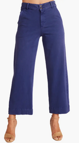 Saige Wide Leg Crop- Cobalt Bay