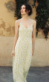 Faya Idra Ditsy Maxi Dress - Cloud