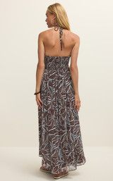 Lanie Zinn Floral Maxi Dress- Chocolate Cherry