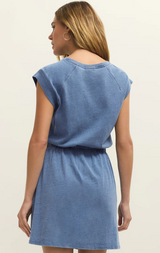 Kalani Jersey Denim Dress-Santorini Indigo