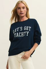 Yachty Boyfriend Sweatshirt- Eclipse