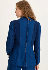 Floris Indigo Front Tie Jacket- Sluice Wash