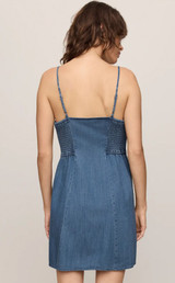 Angel Eyes Denim Mini Dress - Medium Indigo